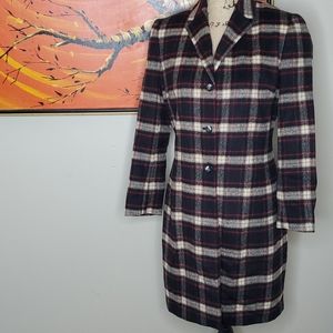 Vintage Jones Wear Plaid Wool Blend Jacket